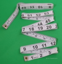 Fibreglass Tape-measure, (White) Sold in 6's